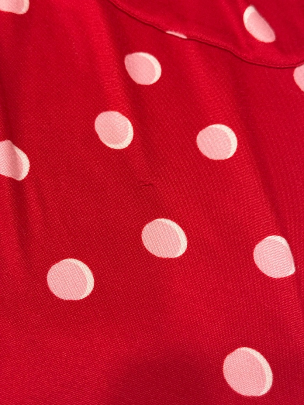 Kate Spade Red & Pink Polka Dot Pajama Long-Sleeve + Pants Set Women's Medium - Picture 8 of 11